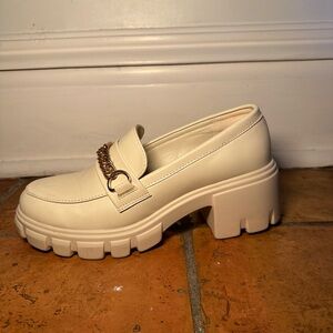 Cream loafers